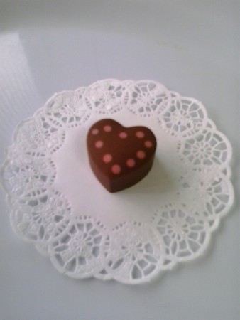 Bombón de Chocolate con forma de Corazón